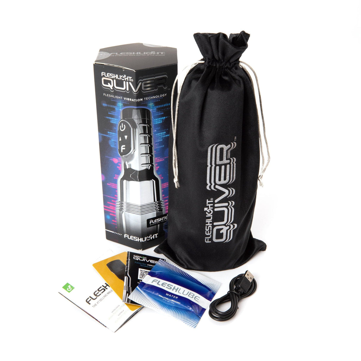 Fleshlight - Pink Quiver Rechargeable Vibrating Stroker Masturbator (RP) FL1306 CherryAffairs