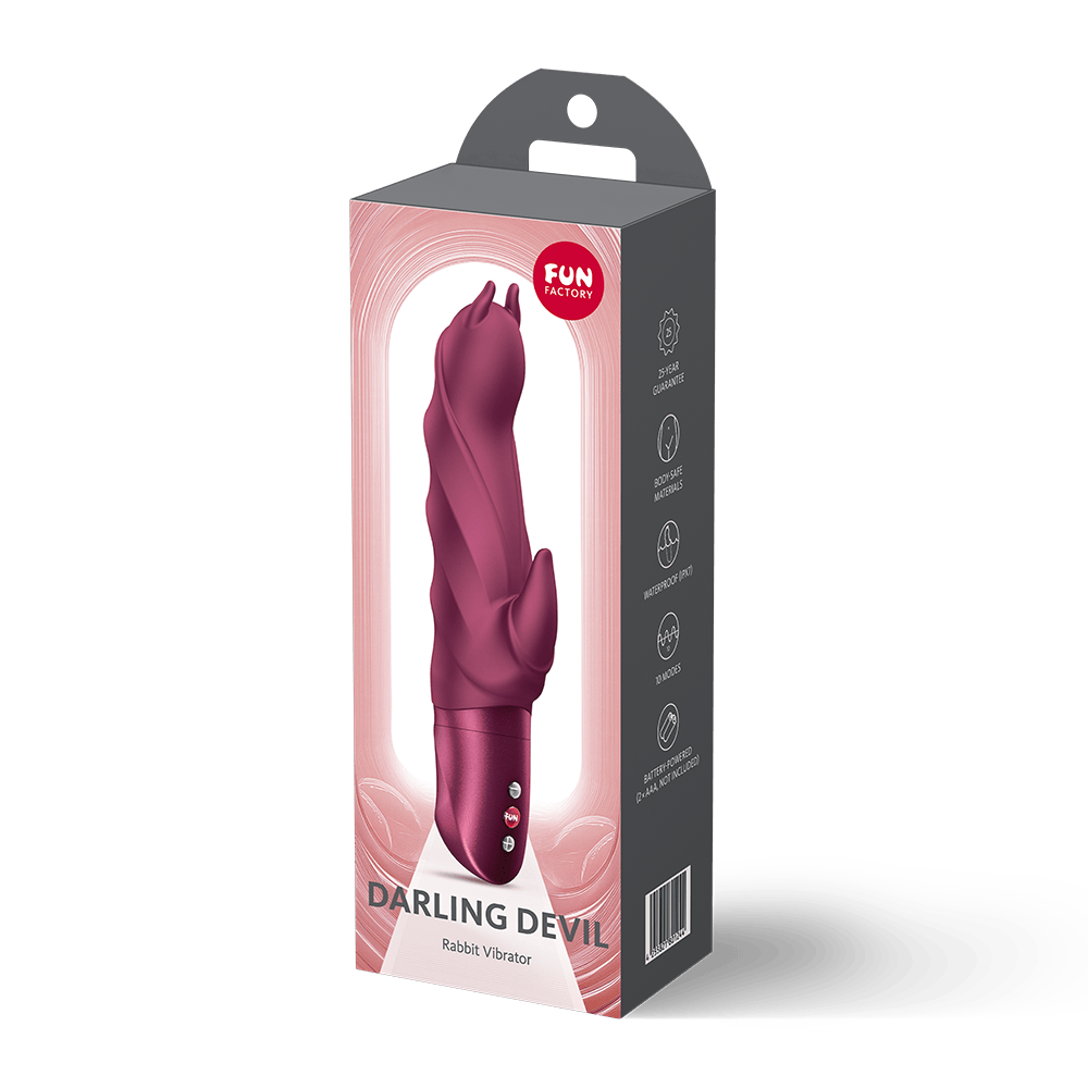 Fun Factory - Darling Devil Rabbit Vibrator (Wine Red) FF1200 CherryAffairs