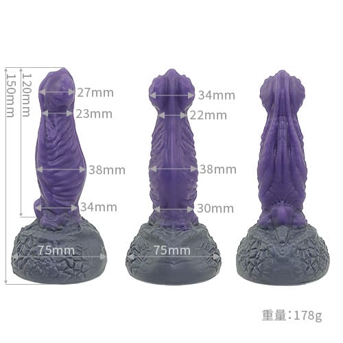 Tomax - Origin Fantasy Silicone Suction Cup Dildo (Purple)