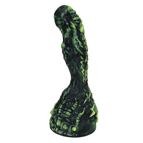 Tomax - Lightning Dragon Volt Yellow Hard Fantasy Silicone Suction Cup Dildo (Yellow)