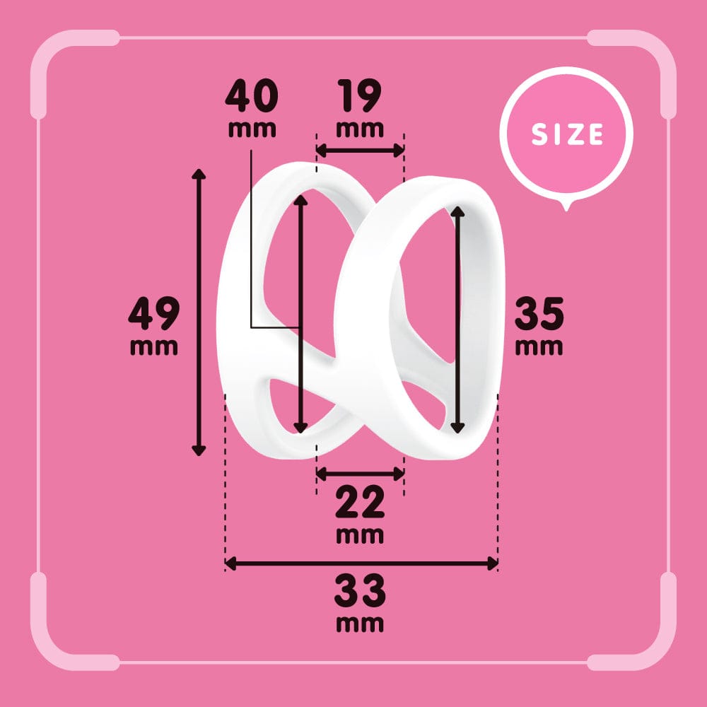 Hato Pura - Super Punitto Ring Twin Lock Soft Silicone Cock Ring HTP1054 CherryAffairs