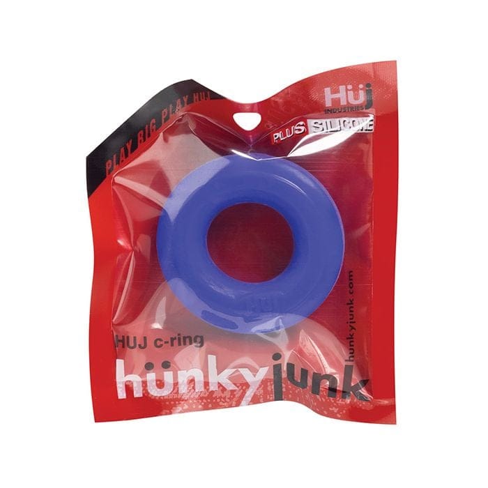 Hunky Junk - C-Ring Stretch Silicone Cock Ring (Blue) OX1067 CherryAffairs