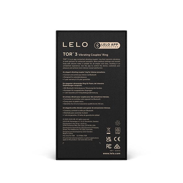 LELO - Tor 3 Vibrating Couple's Cock Ring Silicone Cock Ring (Vibration) Rechargeable