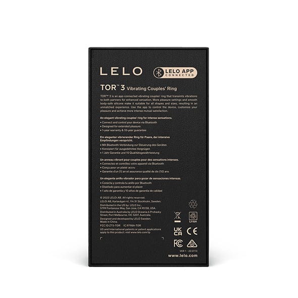 LELO - Tor 3 Vibrating Couple's Cock Ring Silicone Cock Ring (Vibration) Rechargeable