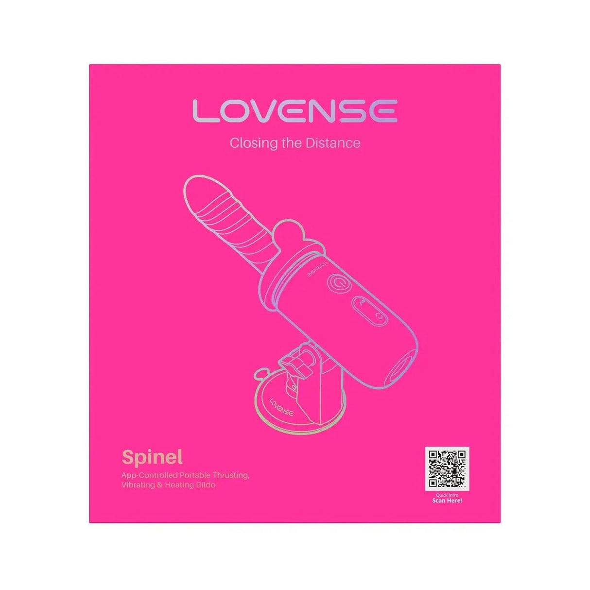 Lovense - Spinel App-controlled Portable Thrusting Vibrating Heating Dildo LOS1073 CherryAffairs