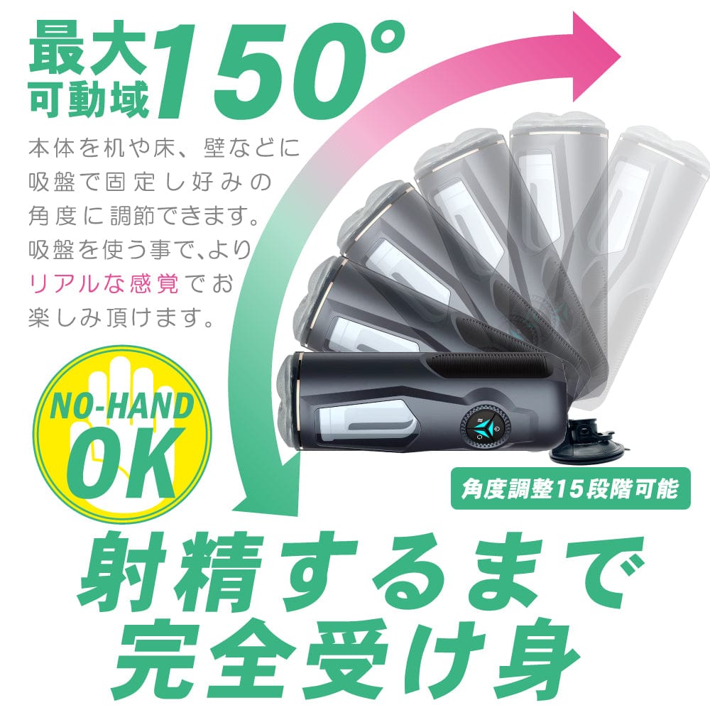 Motlab - RORA Rotate Operate Revel Action Automatic Stroker Masturbator (Black) Masturbator Soft Stroker (Vibration) Rechargeable