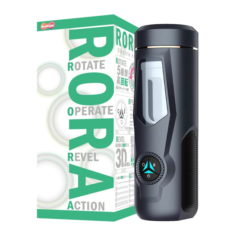 Motlab - RORA Rotate Operate Revel Action Automatic Stroker Masturbator (Black) Masturbator Soft Stroker (Vibration) Rechargeable
