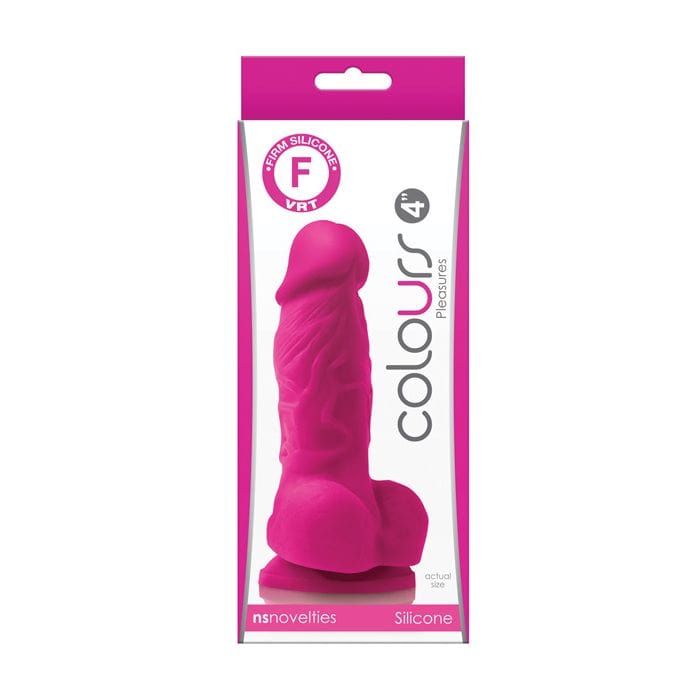 NS Novelties - Colours Pleasures Dong with Balls and Suction Cup Dildo 4" CherryAffairs