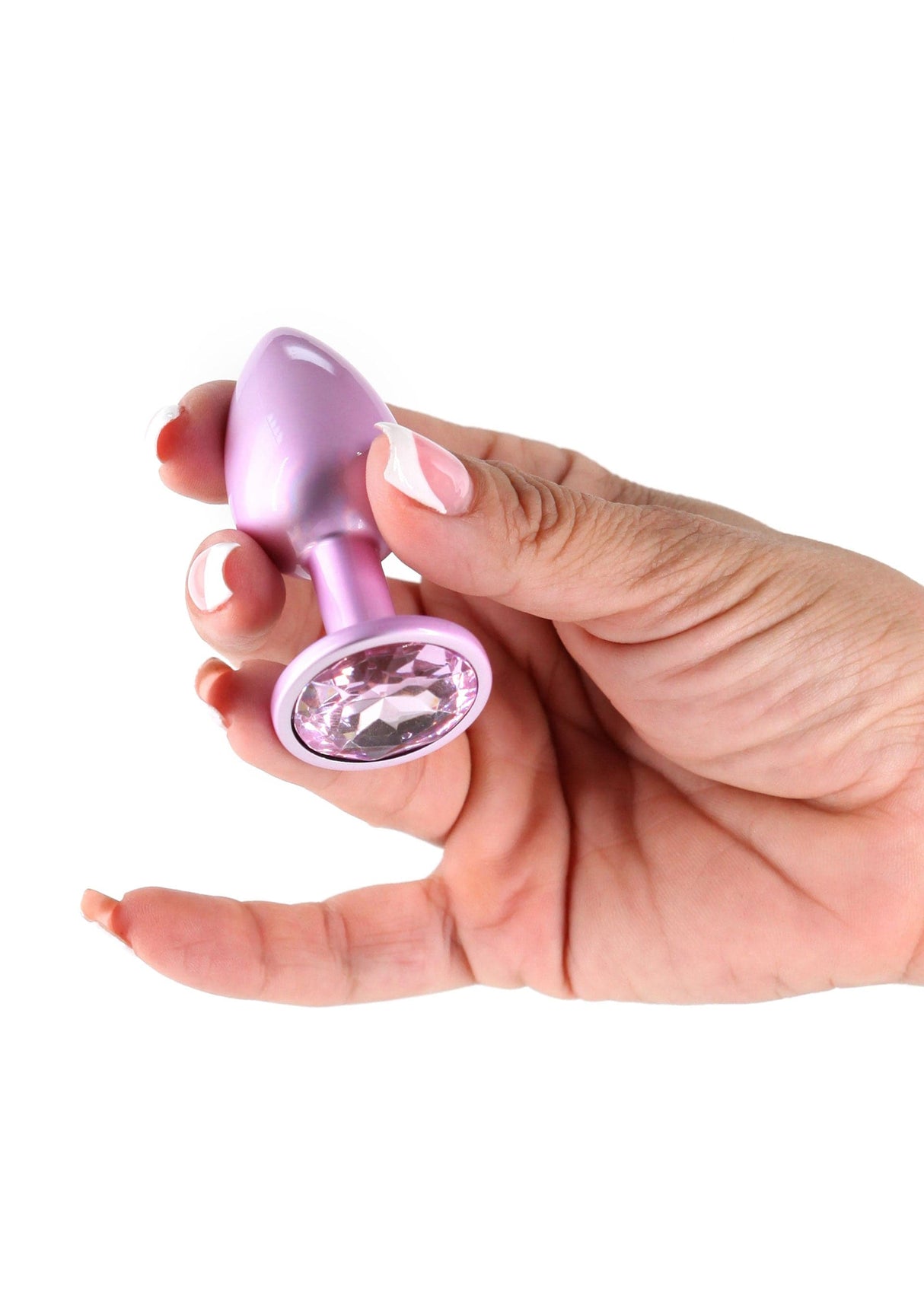 NS Novelties - Rear Asset Small Iridescent Aluminium Anal Plug (Pink) NS1173 CherryAffairs