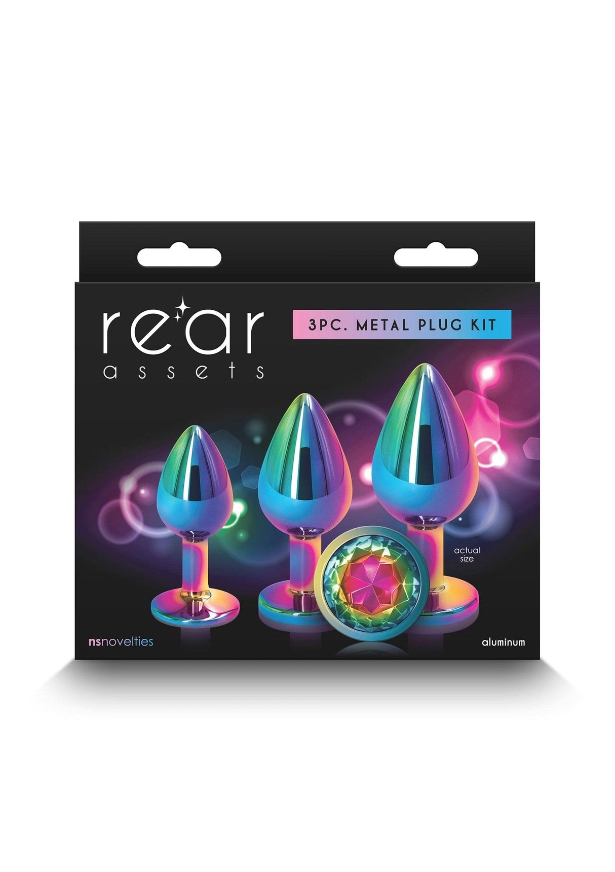 NS Novelties - Rear Assets Rainbow Gem Aluminium Anal Trainer Kit NS1176 CherryAffairs