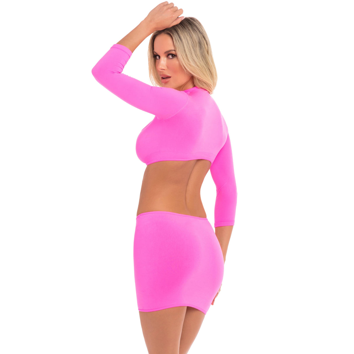 Pink Lipstick - Stop and Stare 2Pc Skirt Costume Set CherryAffairs