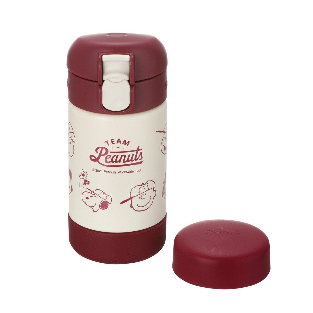 Richell - 2 Way Snoopy Peanut Collection Stainless Steel Water Bottle Mug Baby Water Bottle