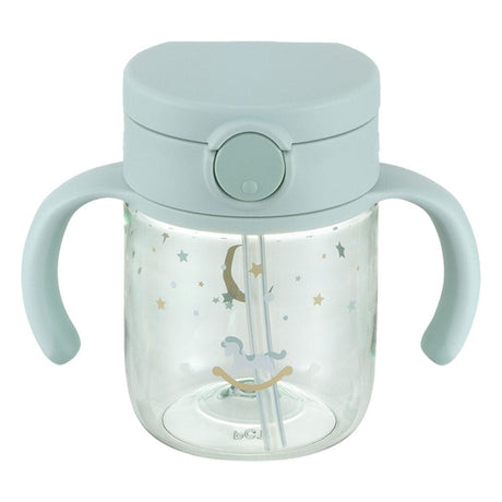 Richell - Axstars Baby Straw Cup Clear Tritan Training Water Bottle Mug  Light Blue 4945680204422 Baby Water Bottle