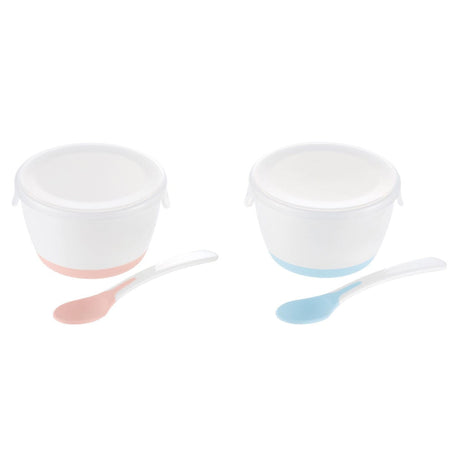 Richell - T.L.I Soft Baby Food Container with Lid and Spoon Set    Baby Utensils Set
