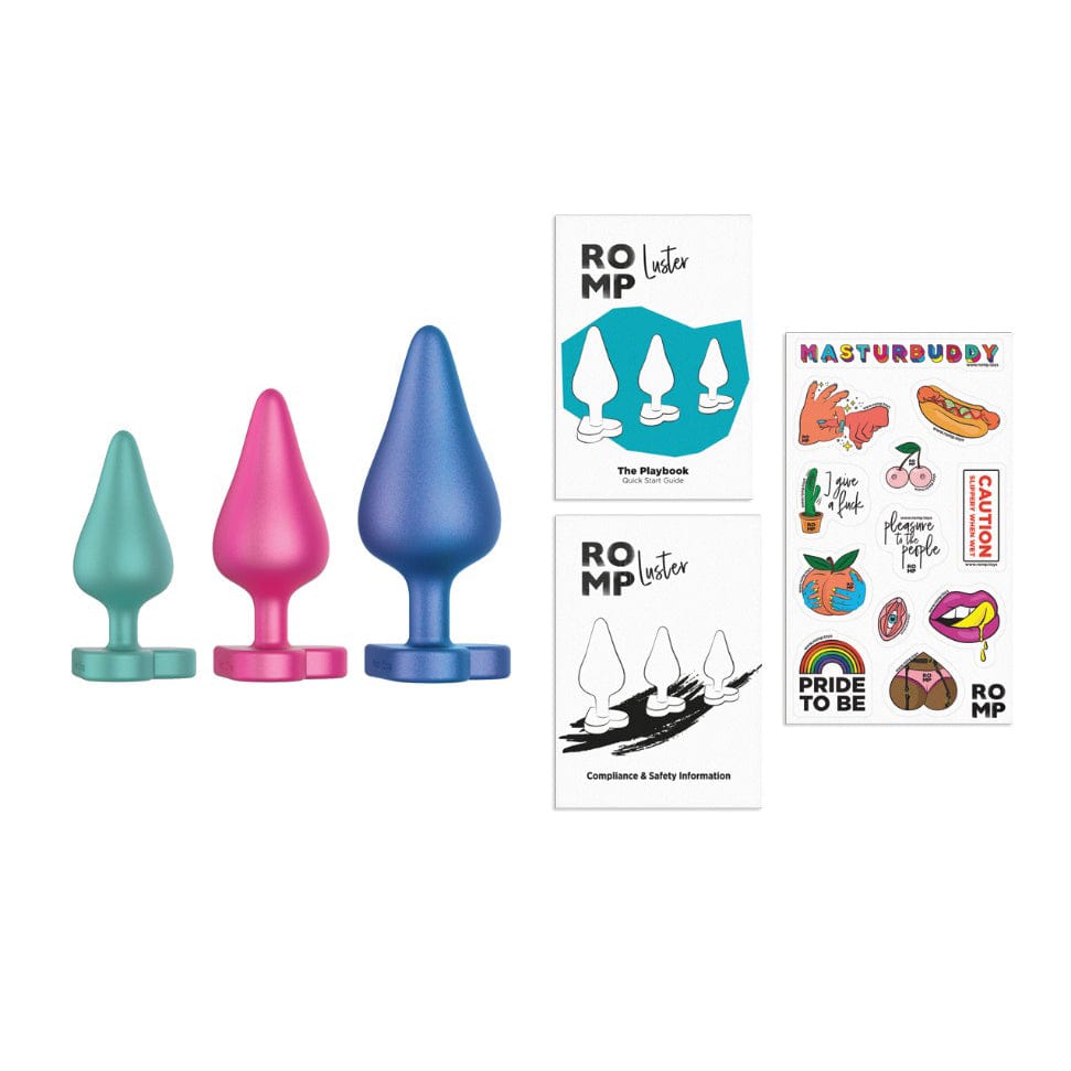 Romp - Luster Set of 3 Butt Silicone Anal Plug Set RM1030 CherryAffairs