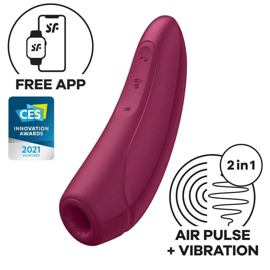 Satisfyer - Curvy 1+ App-Controlled Clitoral Air Stimulator Vibrator STF1126 CherryAffairs