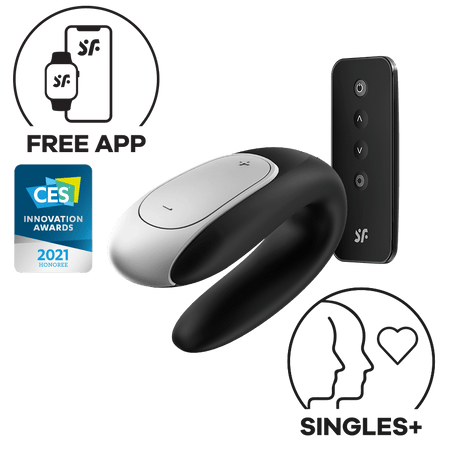 Satisfyer - Double Fun App-Controlled Couple's Vibrator with Remote Control CherryAffairs