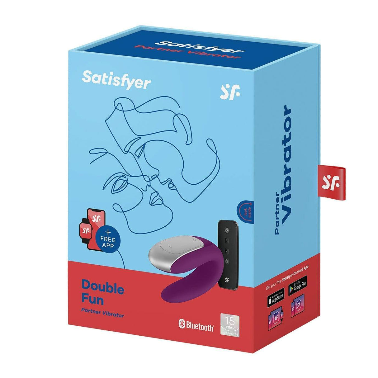 Satisfyer - Double Fun App-Controlled Couple's Vibrator with Remote Control CherryAffairs