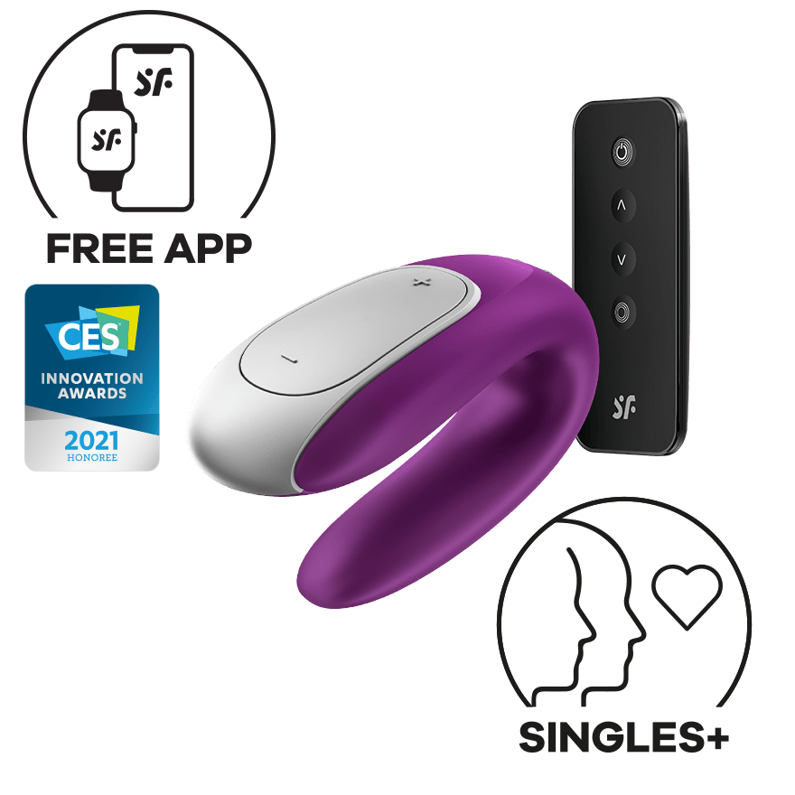 Satisfyer - Double Fun App-Controlled Couple's Vibrator with Remote Control CherryAffairs