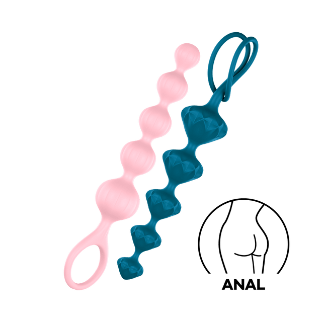 Satisfyer - Love Beads Super Soft Silicone Anal Beads 2 Pieces CherryAffairs