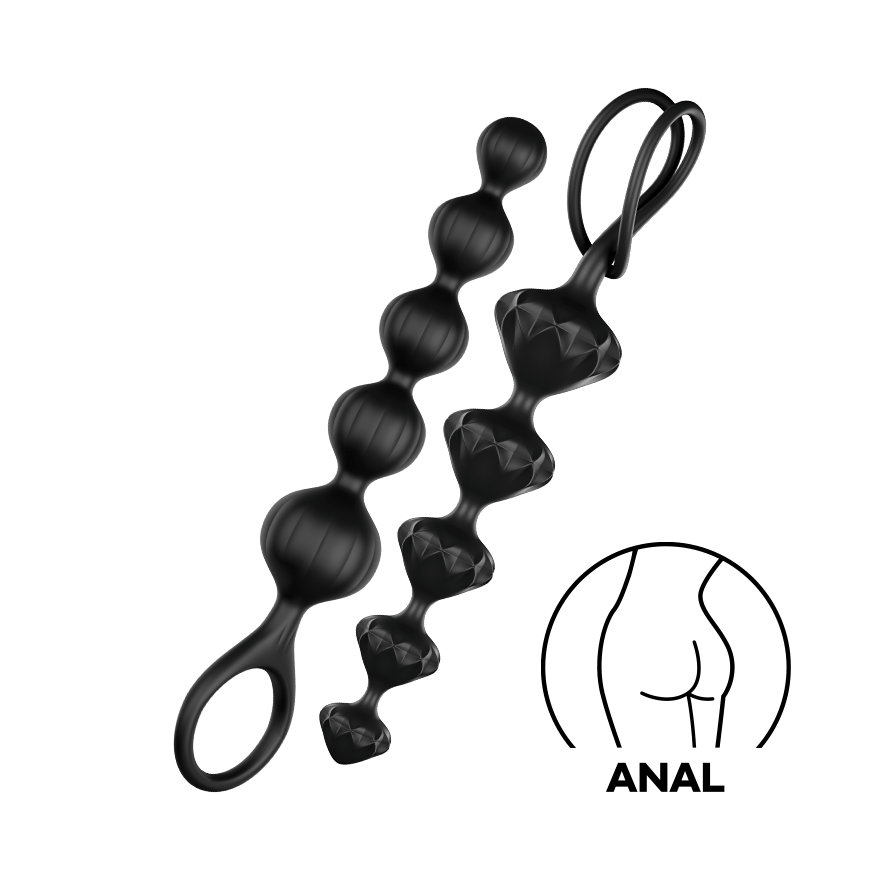 Satisfyer - Love Beads Super Soft Silicone Anal Beads 2 Pieces CherryAffairs