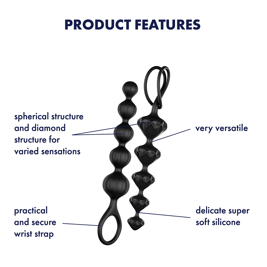 Satisfyer - Love Beads Super Soft Silicone Anal Beads 2 Pieces CherryAffairs