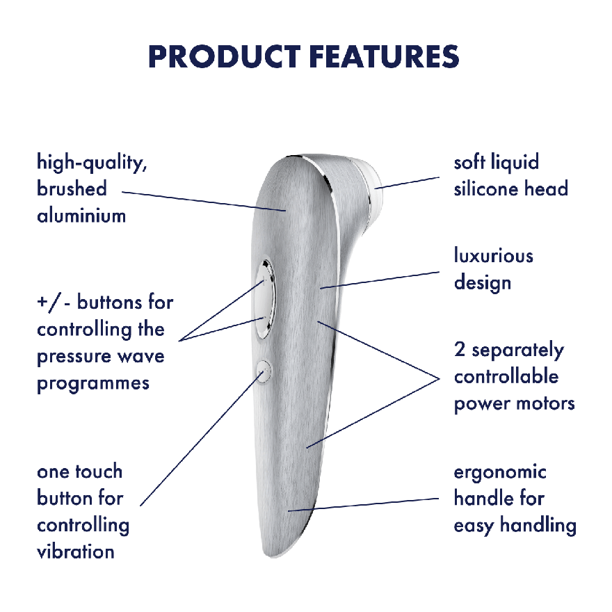 Satisfyer - Luxury High Fashion Clitoral Air Stimulator (Silver) STF1059 CherryAffairs