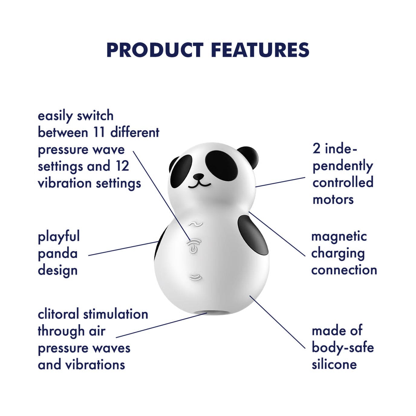 Satisfyer - Pocket Panda Clitoral Air Stimulator (Multi Colour) STF1311 CherryAffairs