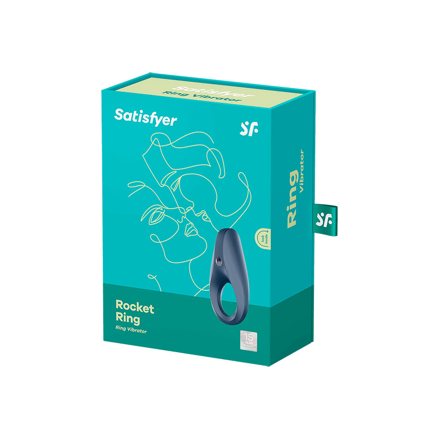 Satisfyer - Rings Plus Vibration Rechargeable Rocket Cock Ring (Dark Blue) STF1058 CherryAffairs