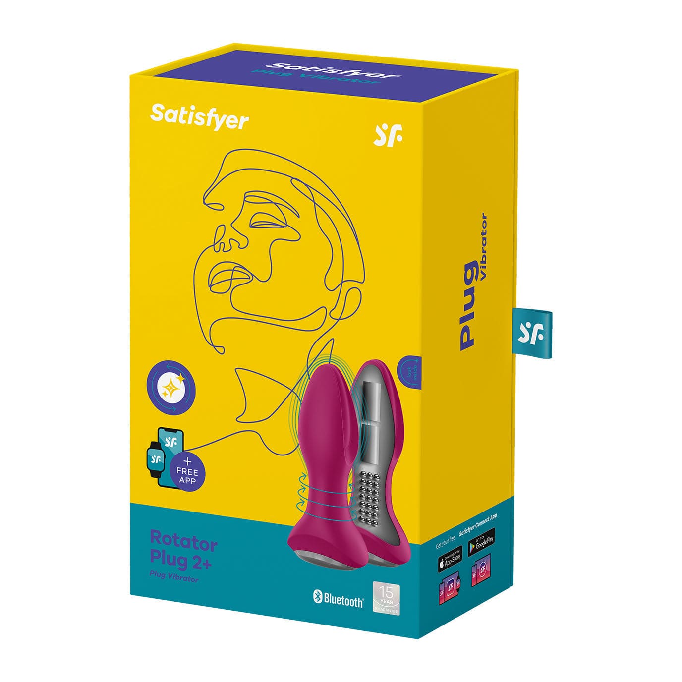 Satisfyer - Rotator Plug 2+ App-Controlled Anal Plug Vibrator (Red)    Prostate Massager (Vibration) Rechargeable