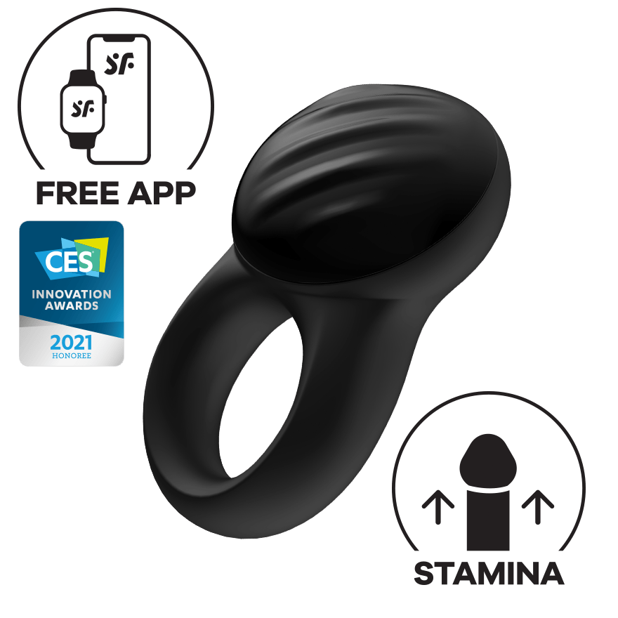 Satisfyer - Signet Ring App-Controlled Bluetooth Cock Ring (Black) STF1132 CherryAffairs