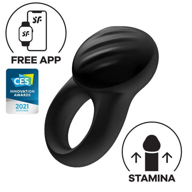 Satisfyer - Signet Ring App-Controlled Bluetooth Cock Ring (Black) STF1132 CherryAffairs