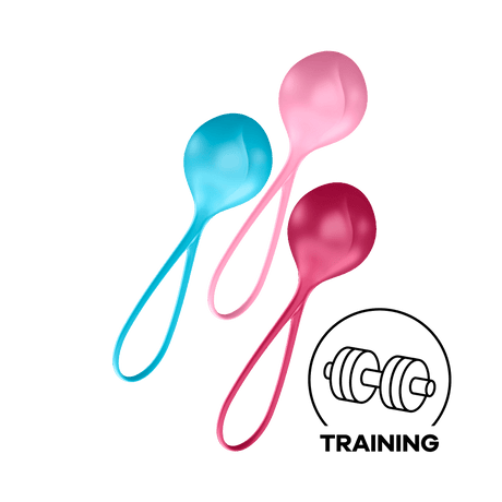 Satisfyer - Strengthening Balls Kegel Training Set 3 Pieces (Multi Colour) STF1048 CherryAffairs
