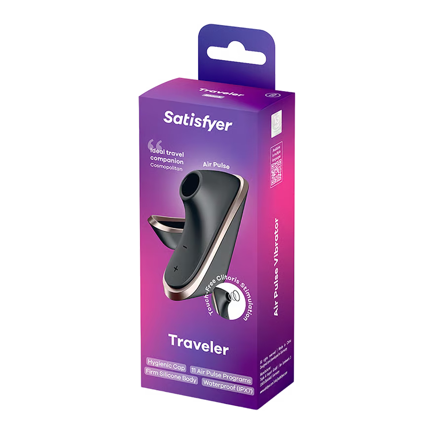 Satisfyer - Pro Traveler 陰蒂氣流刺激器(黑色)