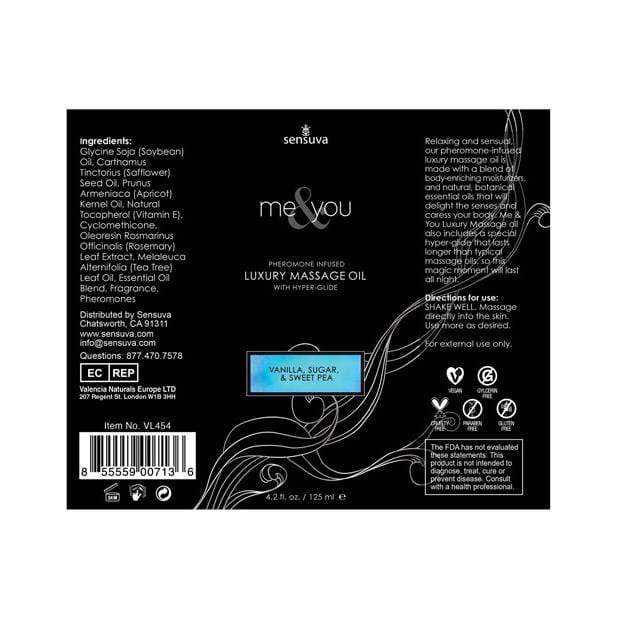 Sensuva - Me and You Pheromone Infused Luxury Massage Oil CherryAffairs