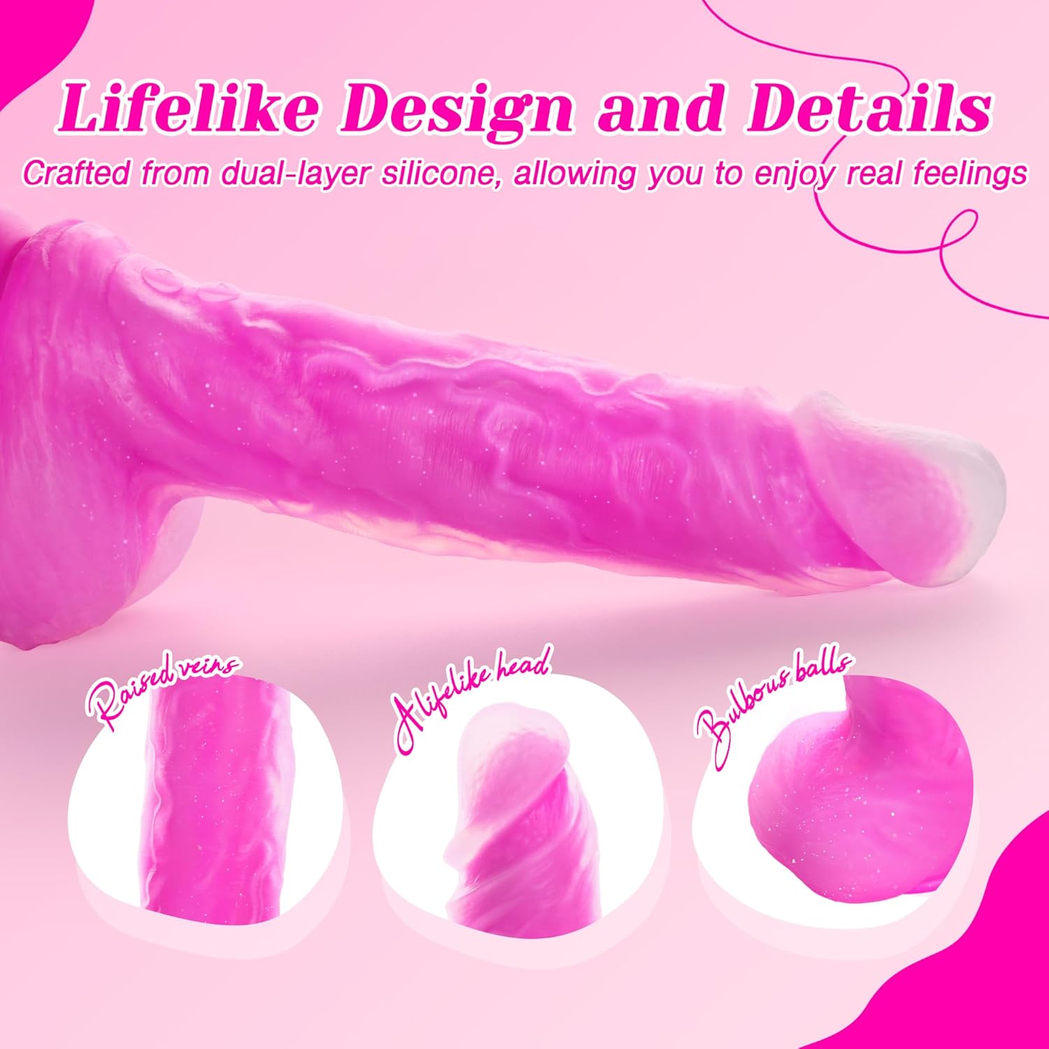 Tracy's Dog - JeliVoy Thrusting Dildo Jellyskin (Rose Red) TRD1029 CherryAffairs