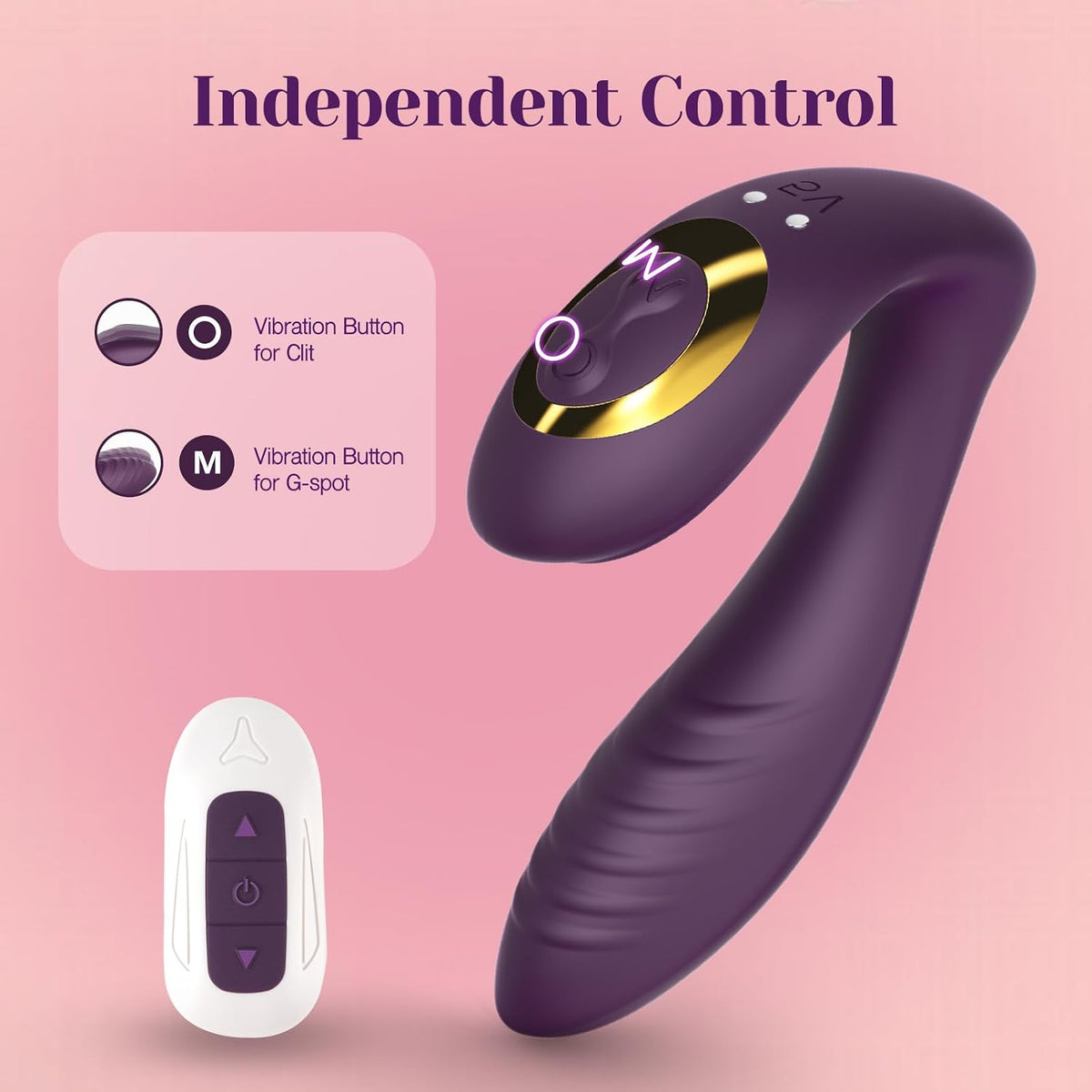 Tracy's Dog - OG Dual-Vibe Remote Control Wearable G-Spot & Clitoral Vibrator (Purple) TRD1043 CherryAffairs