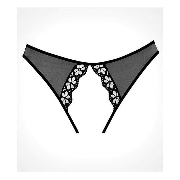Allure Lingerie - Adore Mirabelle Plum Crotchless Panty O/S (Black) ALL1018 CherryAffairs