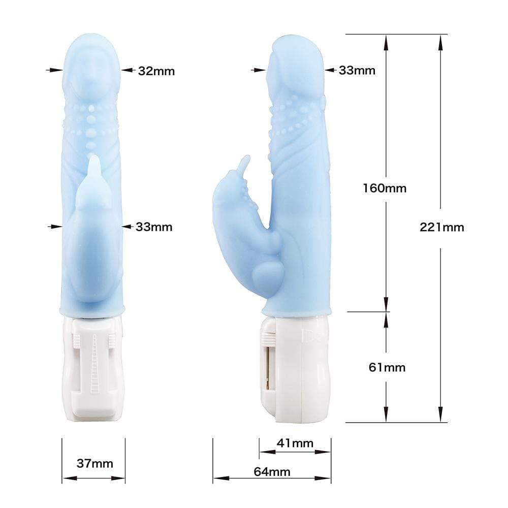 Aqua Classic - Purufuwa Textured Rabbit Vibrator (Blue) OT1136 CherryAffairs