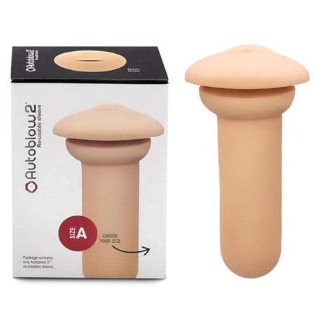 Autoblow - 2 Plus XT Sleeve Vagina and Mouth Orifice (Beige) - CherryAffairs.sg