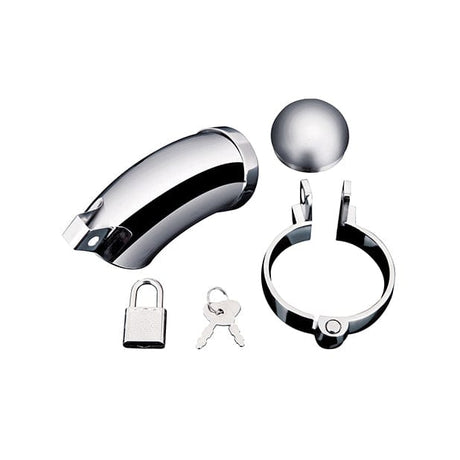 Blue Line - Total Submission Chastity Cock Cage (Silver) BL1014 CherryAffairs