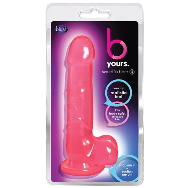 Blush Novelties - B Yours Sweet n Hard 4 Realistic Dildo with Balls 7" (Pink) BN1132 CherryAffairs