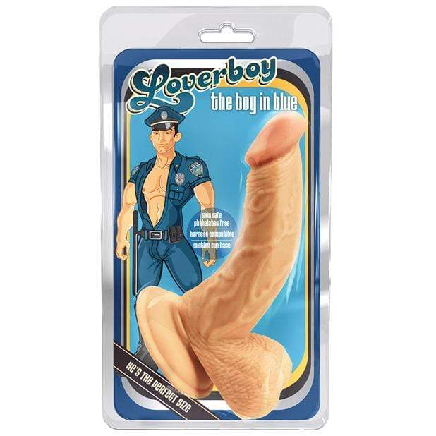 Blush Novelties - Loverboy The Boy in Blue Dildo w/Suction Cup (Beige) Realistic Dildo with suction cup (Non Vibration)