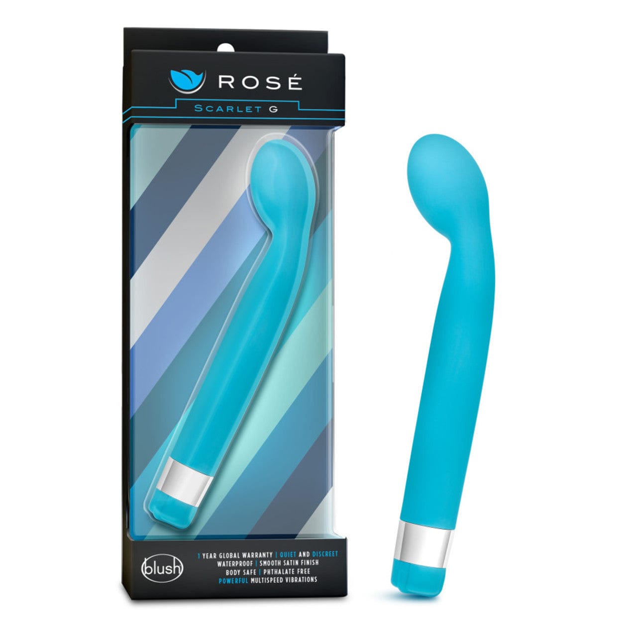 Blush Novelties - Rose Scarlet G Vibrator  Blue 735380322625 G Spot Dildo (Vibration) Non Rechargeable