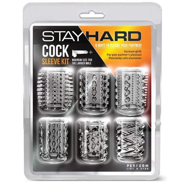 Blush Novelties - Stay Hard Cock Sleeve Kit Box of 6 (Clear) BN1104 CherryAffairs
