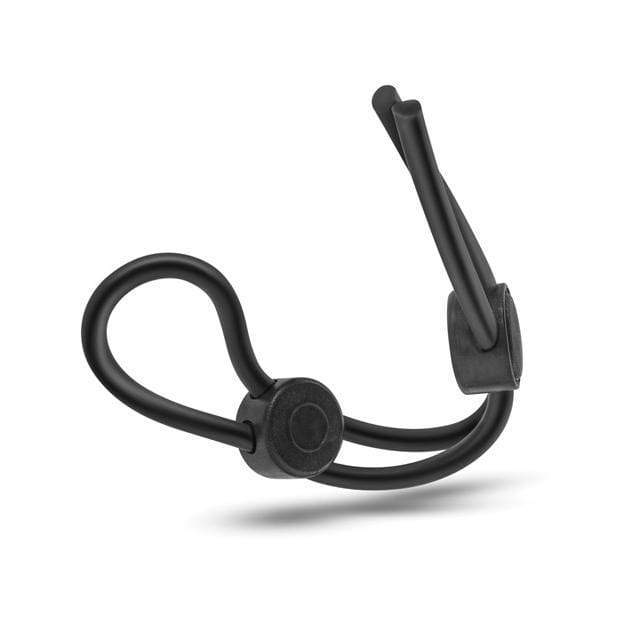 Blush Novelties - Stay Hard Silicone Double Loop Cock Ring (Black) BN1106 CherryAffairs