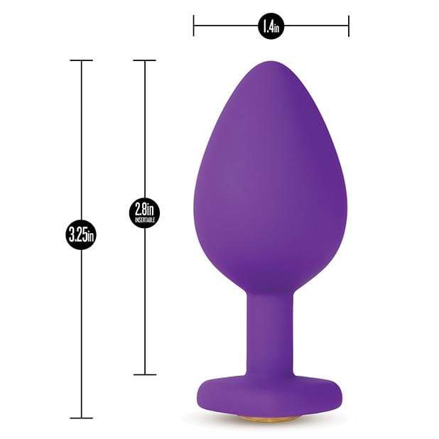 Blush Novelties - Temptasia Bling Anal Plug with Gem Medium & Large Anal Plug (Non Vibration)