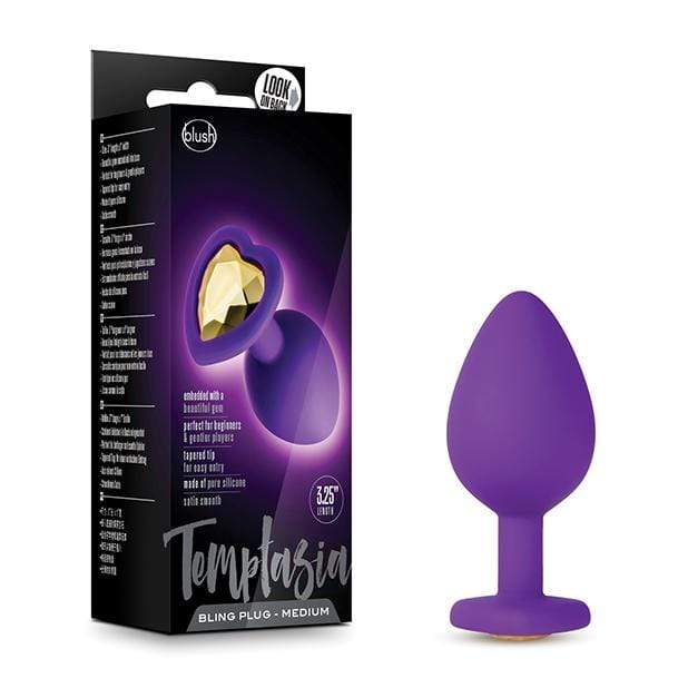 Blush Novelties - Temptasia Bling Anal Plug with Gem Medium & Large BN1092 CherryAffairs