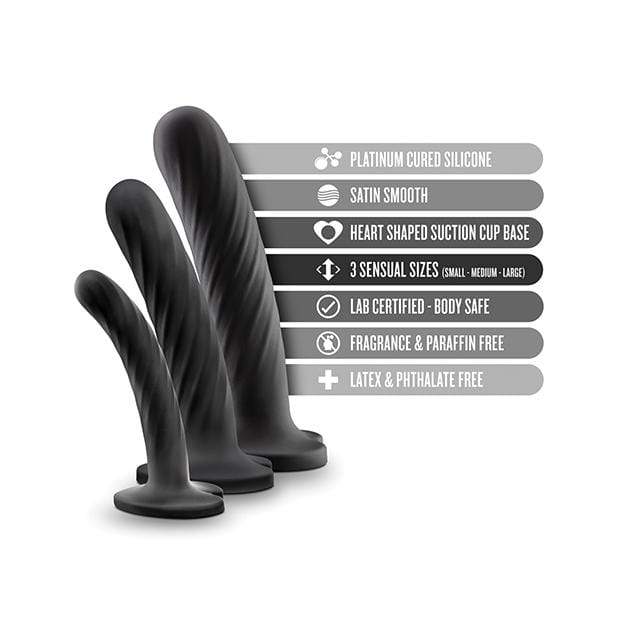 Blush Novelties - Temptasia Twist Kit Set of 3 Dildo (Black) BN1079 CherryAffairs