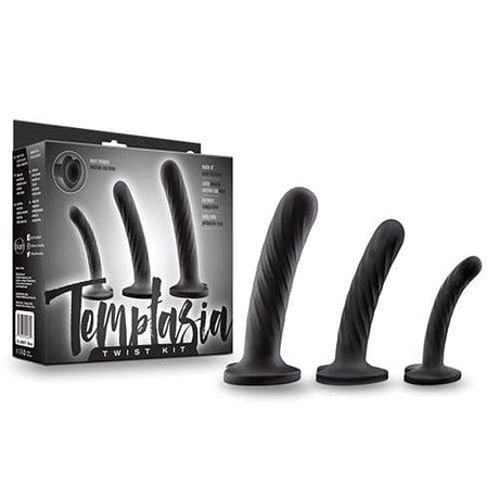 Blush Novelties - Temptasia Twist Kit Set of 3 Dildo (Black) BN1079 CherryAffairs